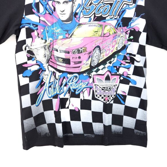 Adidas Jeremy Scott Shirt JS Rally NASCAR Style Print Tee Adult Size Small - Picture 11 of 13